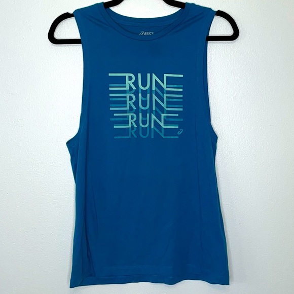 ASICS Graphic Run Tank Top. Size Medium